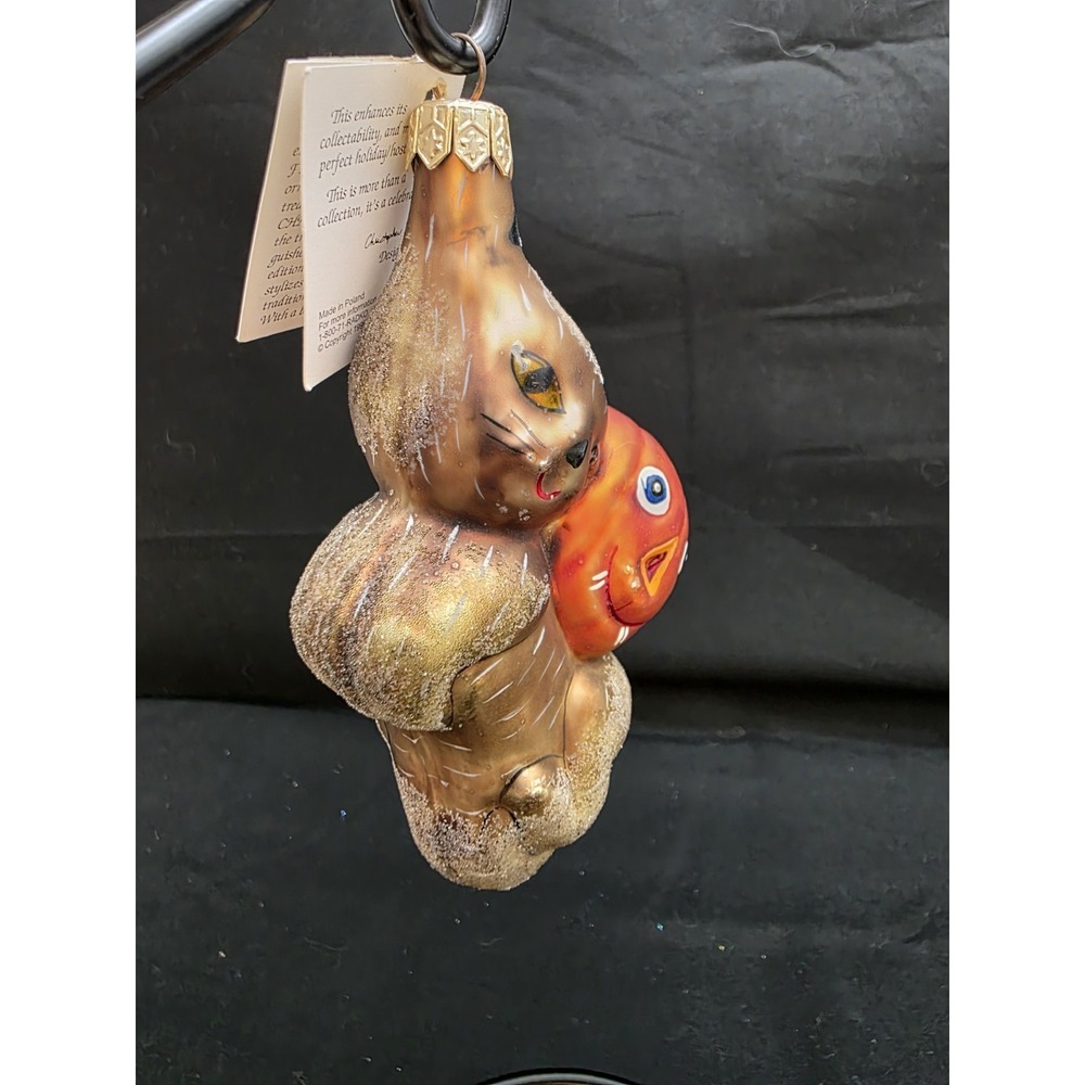 Christopher Radko Boo Boo Kitty 1995 Halloween Cat Pumpkin Ornament 4.5" Tag - Picture 4 of 14